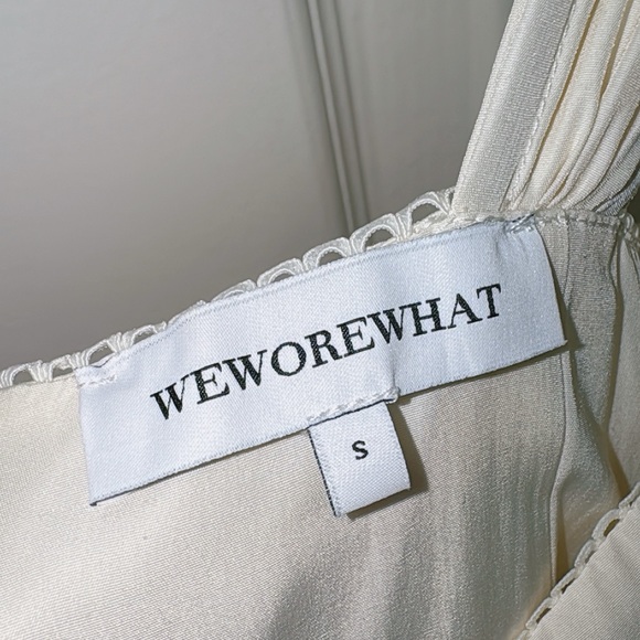 WeWoreWhat Cream Tiered Midi Dress - Picture 5 of 7